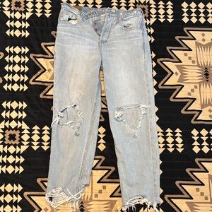 Ariat Light Blue Distressed Straight Leg Jeans